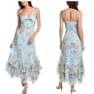 Light Blue Floral Yumi Kim Carmela Dress Size Small